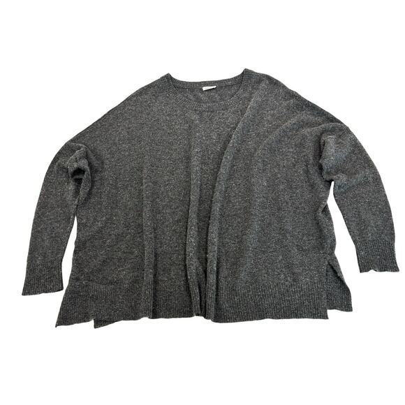 L’Agence Oversized Pullover Sweater Womens XS - S Gray Wool Blend Knit Crew - Picture 1 of 5
